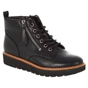 NWB: NATURALIZER Eeva Black Laced Up and Zip Detail‎ Boots 8.5M